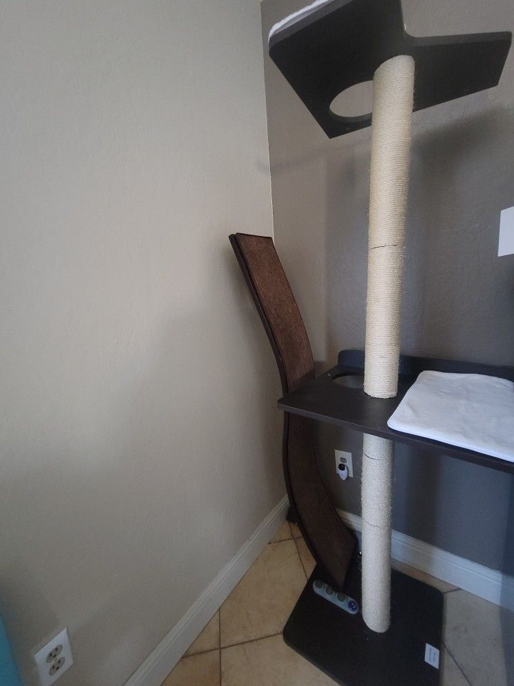 Cat Tower With Two Wall Shelves