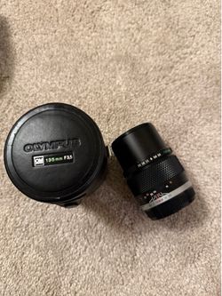 Olympus Lens OM Zuiko 135mm f/3.5 Prime (with original hard case)