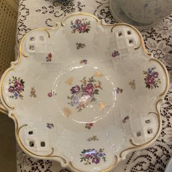 German Footed Fruit Bowl - Very Pretty! 
