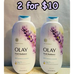 (2) Olay Fresh Radiance Body Wash with Essence of Birch Water and Lavender, 22 fl oz. 2 for $10❗️