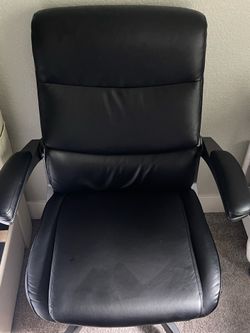 Black Faux Leather Executive Office Chair – Good Condition