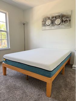 Wayfair Full Solid Wood Platform Bed Frame (+ Optional Foam Mattress) - Moving Sale