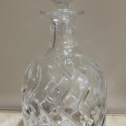 Vintage Block Crystal Decanter with Stopper