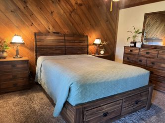 Check out this fantastic deal on a gorgeous Wood Queen Bedframe with Drawers for just $450!