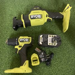 Ryobi Drill/ Driver And Recip Saw 