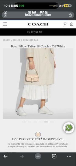 mini Coach Pillow Tabby Leather Shoulder Bag