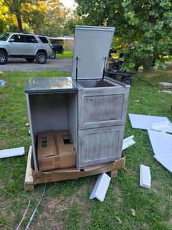Allen + Roth Driftwood Shore Outdoor Kitchen Cooler Cabinet