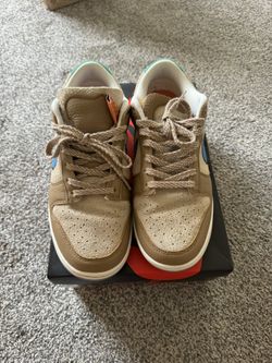 size? X dunk low dark driftwood size 9