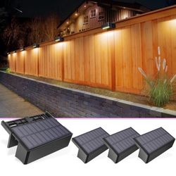 Solar Lights for Fence,4-Pack 1800mah Outdoor
