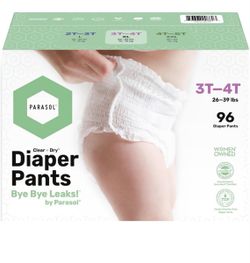 Size 3T-4T Parasol Clear+Dry Diaper Pants