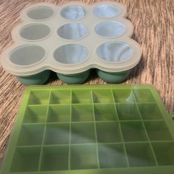 Baby food storage container & silicone ice cube tray 