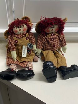 Raggedy Ann and Andy Angel dolls