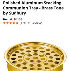 Communion Tray, Brass tone 
