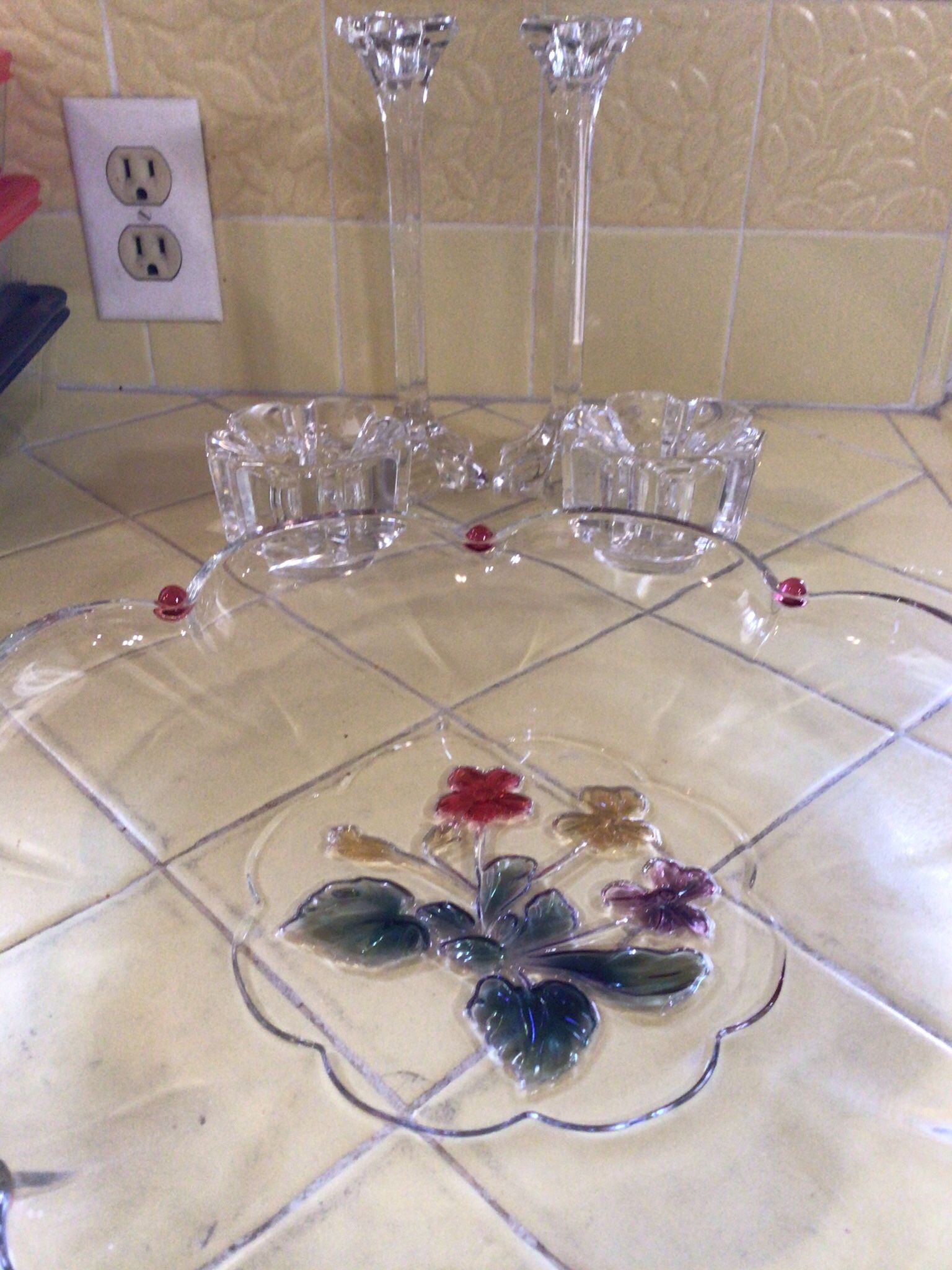 Candle Holders And Serving Platter