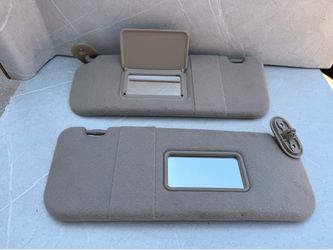 03 04 05 06 07 08 Toyota Corolla Driver Passenger Side Sun Visor Pair Tan Cloth