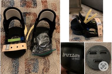 Burton Lo-Back Snowboard Bindings + Extra Straps | $35