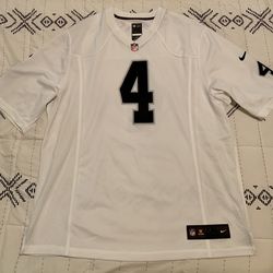 New W/O Tags Nike OnField Game Version Raiders Derek Carr Away Jersey Mens XXL.
