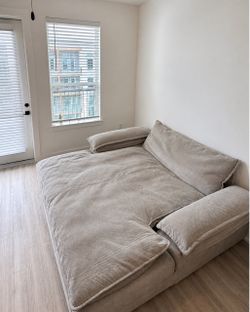 Gray Cloud Couch – Double Chaise Sleeper Sofa