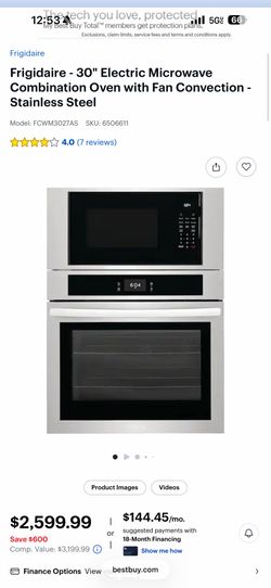 Wall oven with microwave NEW