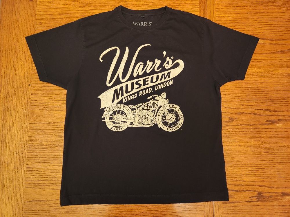 WARR'S MOTORCYCLE MUSEUM KING'S ROAD LONDON TSHIRT, XL