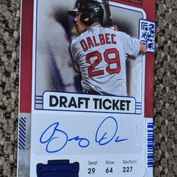 2021 Panini Contenders Draft Picks Bobby Dalbec Auto #63/99 Rookie 