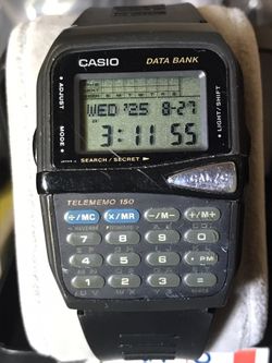 Vintage Casio DBM-150 Data Bank Telememo 150 Calculator Quartz Watch