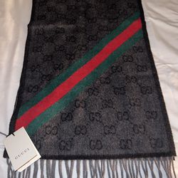 NWT GUCCI New Nikky Wool GG Scarf