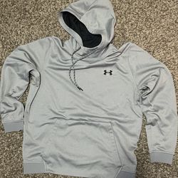 Mens UnderArmour CoolGear Gray Pull-Over hoodie