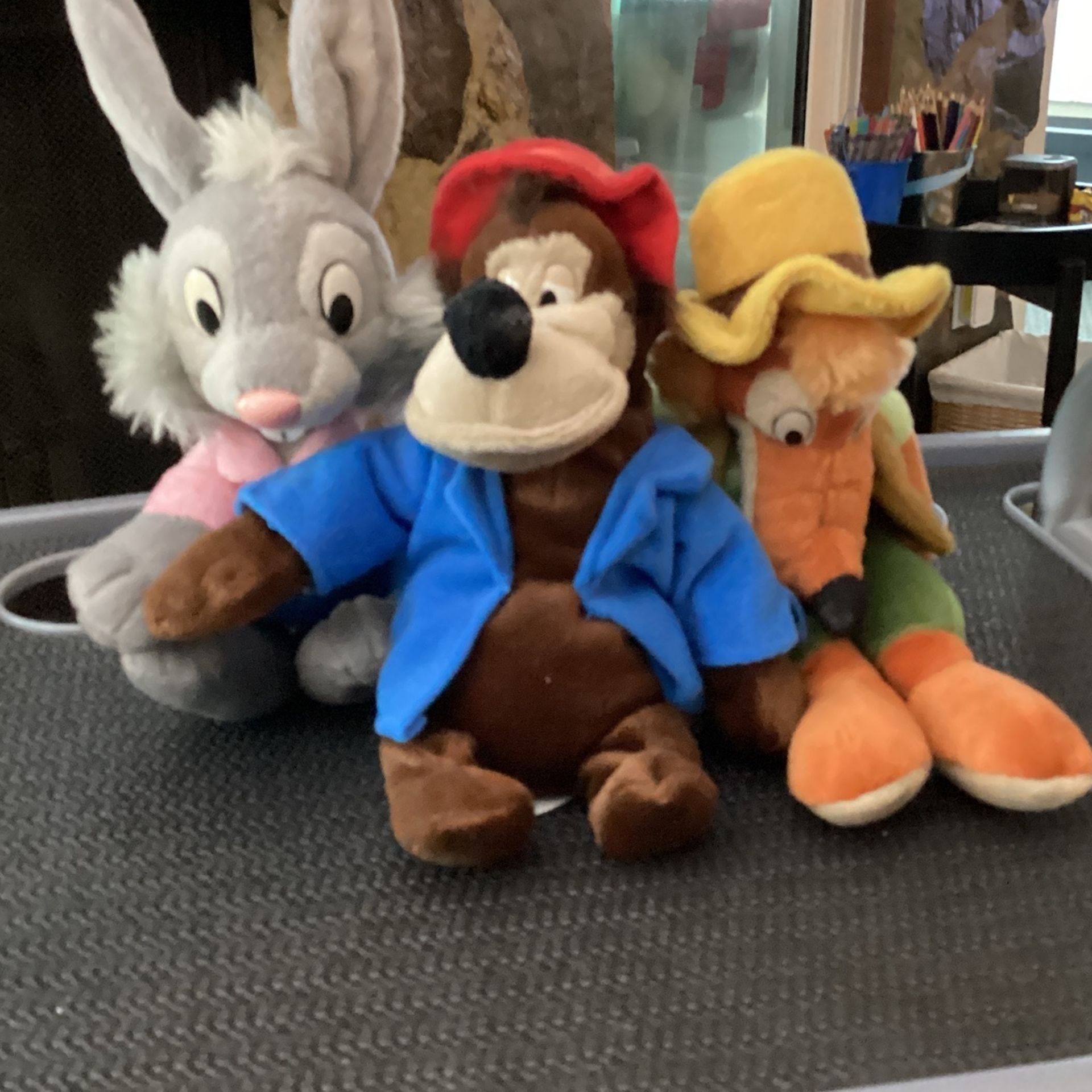 Disney Beanie Babies. 3. Brer Rabbit, Brer Bear, Brer Fox