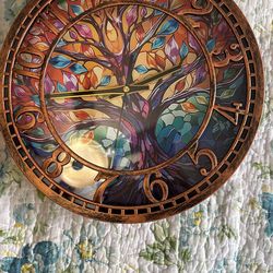 WANGIRO TREE OF LIFE WALL CLOCK 12IN.CASHONLY 