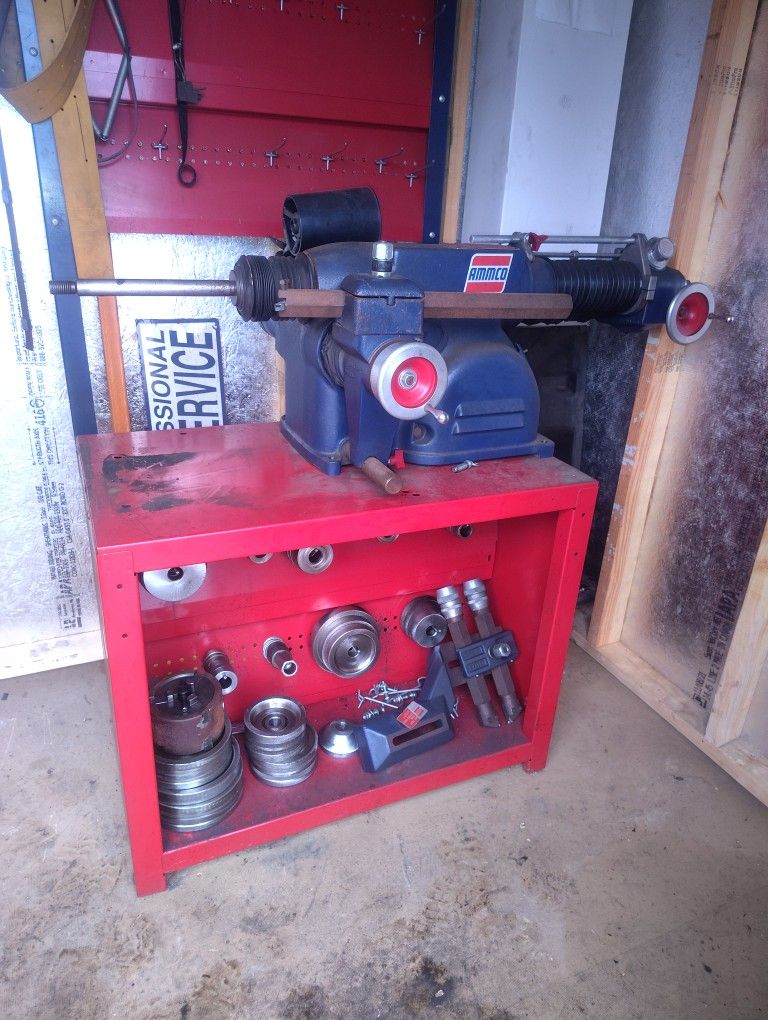 AAMCO Brake Rotor Turner, Lathe, Cart With All The Trimmings.