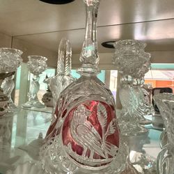 Birds Pattern Vintage Crystal