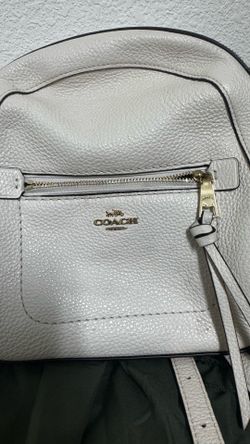 Coach Mini Leather Backpack – Chalk/Off-White – Excellent Condition