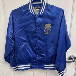 VINTAGE TEAMSTERS IBT UNION LOCAL 598 BLUE BOMBER JACKET MADE IN THE USA