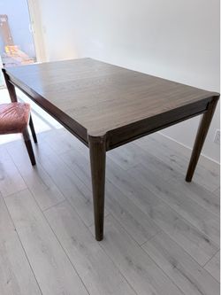 Wood dining table 6 chair