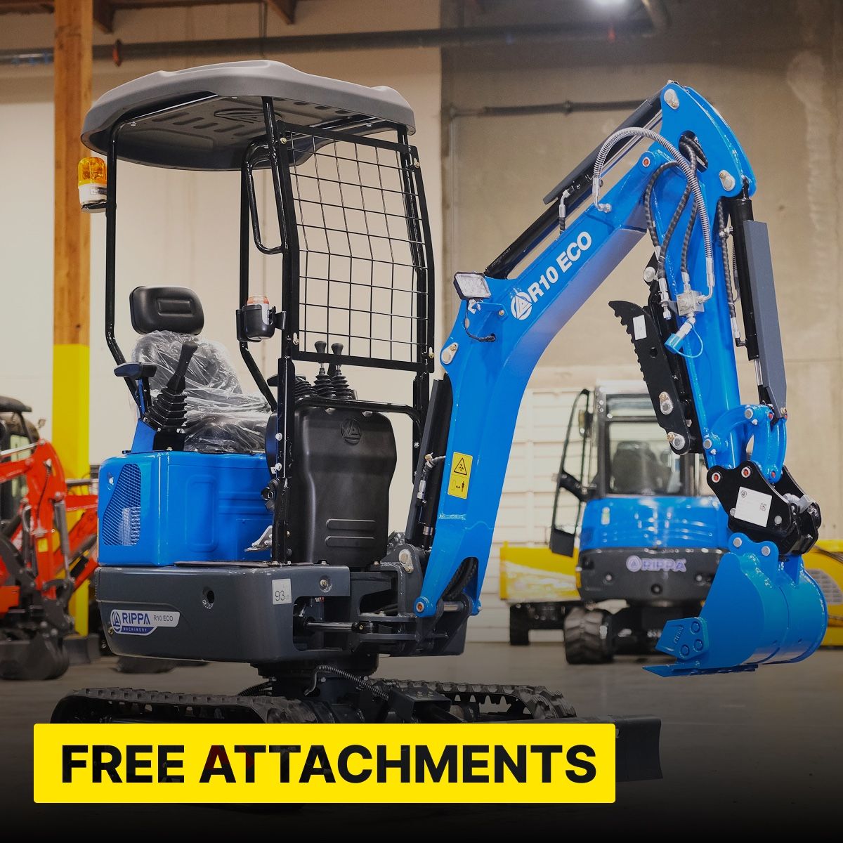 Brand NEW 1-Tonn Excavator w/Telescopic Tracks, Thumb, Swing Boom