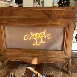 Vintage Wine Bar Console Table  Home Furniture 