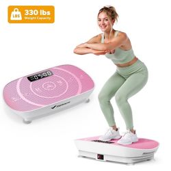 MERACH Compact Vibration Plate Exercise Machine, Mini Whole Body Vibrating Muscle Toner with Remote Control 100w
