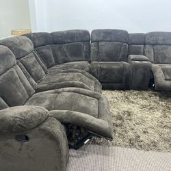 🛋️NEW!! 🚛FREE DELIVERY BARGAIN 3 Recliner Sectional STILL IN BOX 📦 