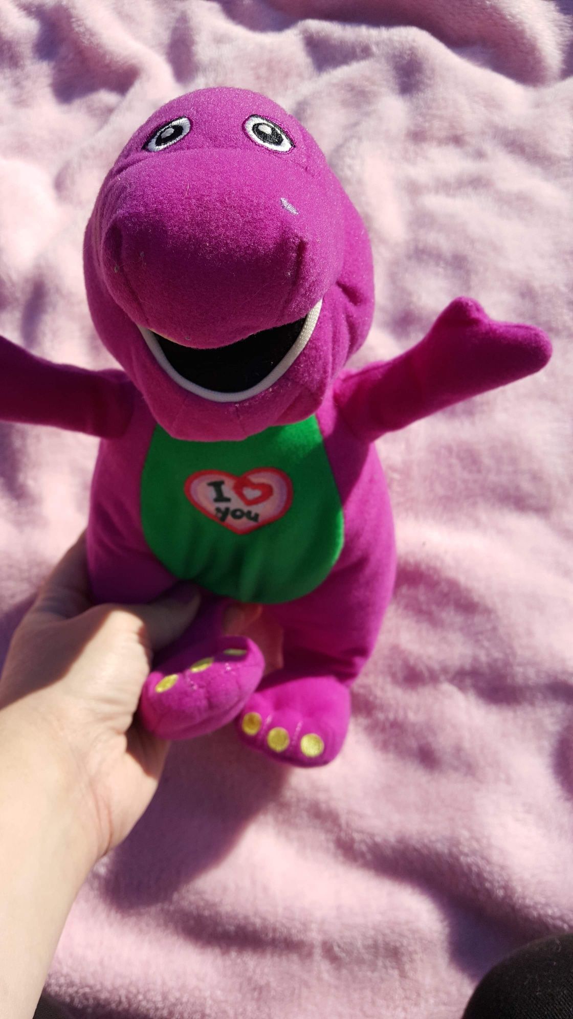 Vintage Lyons 10” Barney Dinosaur I Love You Singing Musical Plush Stuffed Toy