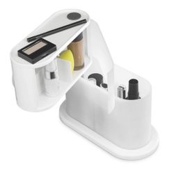 Two Tier Swivel Base Bath Storage - Frosted White