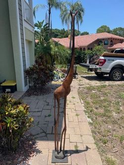 Giraffe Wood Sculpture