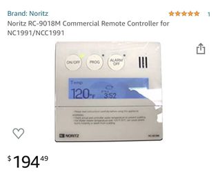 Commercial remote controller for tankless water heater
