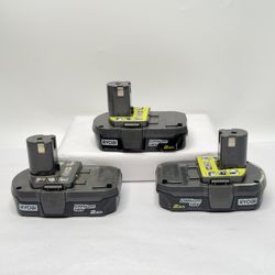 Ryobi 18volt Batteries P190 For Parts Not Working  Lot Of 3
