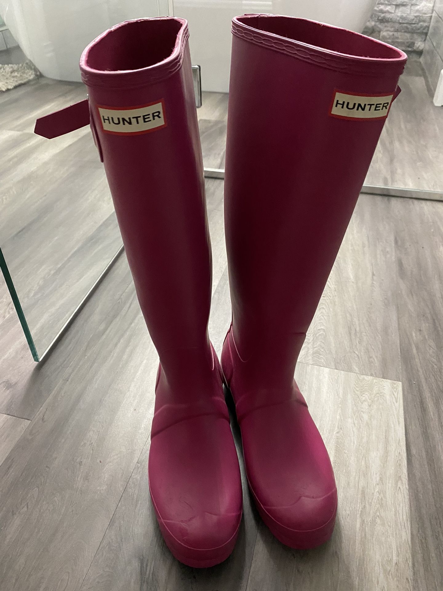 Womens Pink Hunter Boots