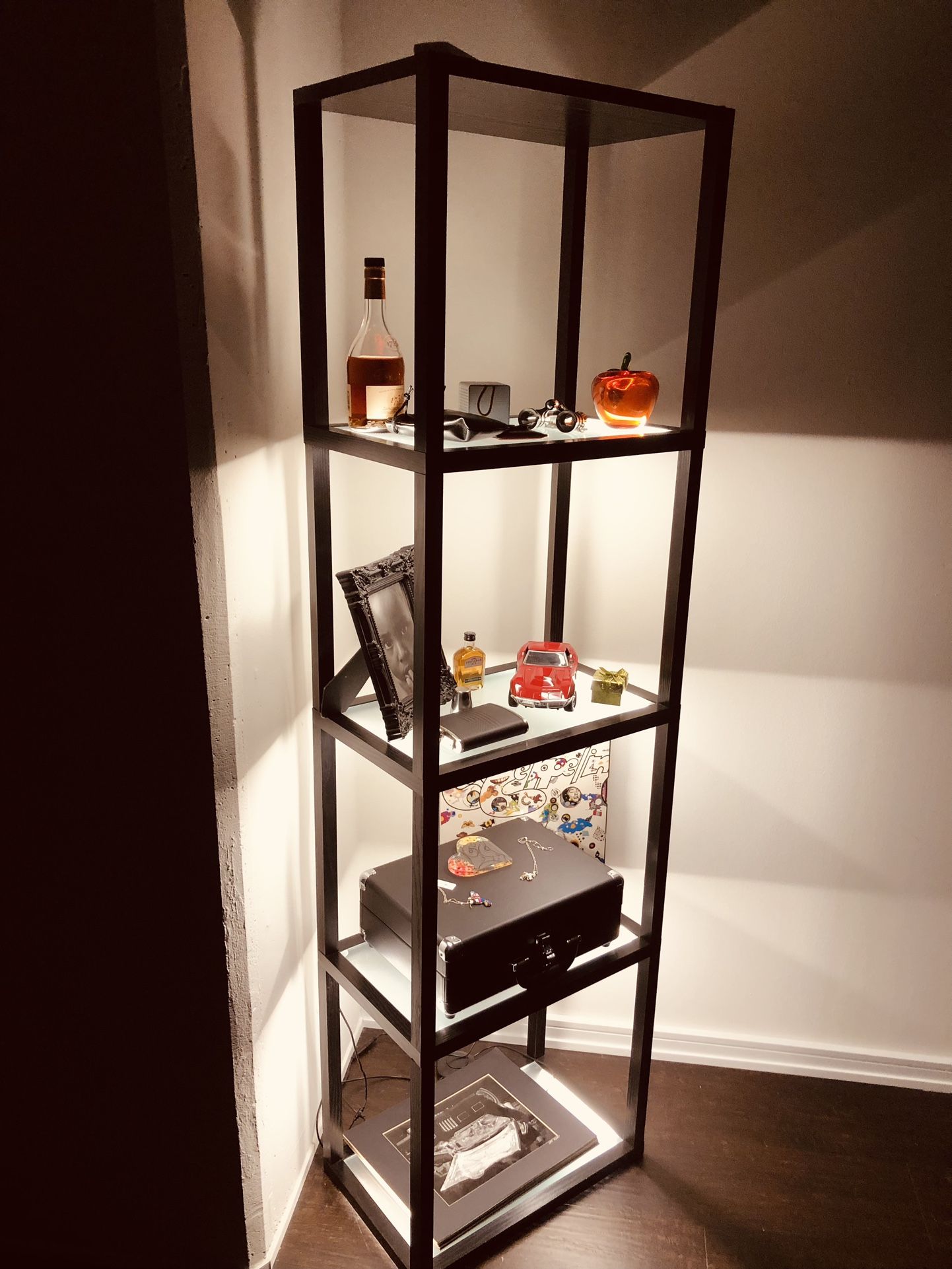 Shelf With Dimming Lights