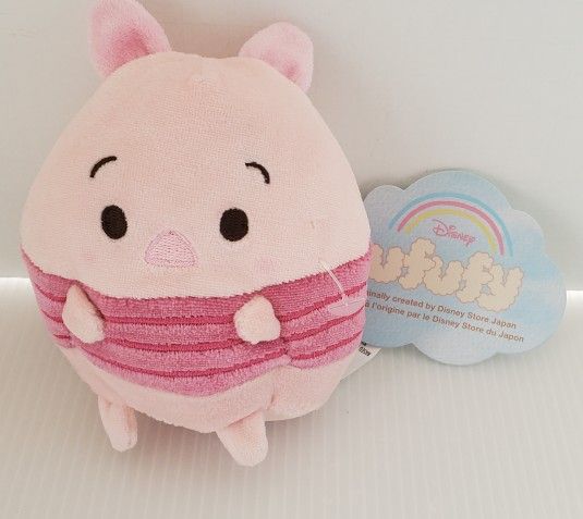 Disney Piglet Ufufy Plush Small 4" Stuffed Animal Figure NWT Winnie The Pooh