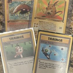 Pokemon Tcg Fossil First Edition Kabuto Raichu 