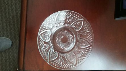 2 Vintage Glass Plates