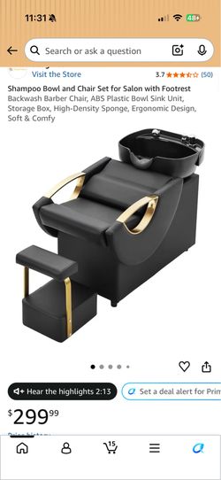 Shampoo bowl and chair